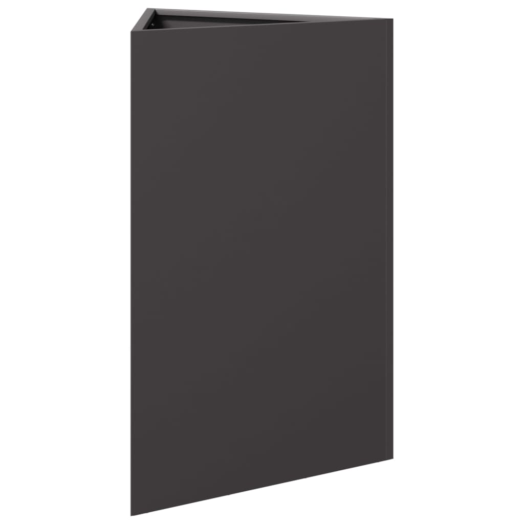 plantekrukker 2 stk. 50x43x75 cm trekantet stål sort