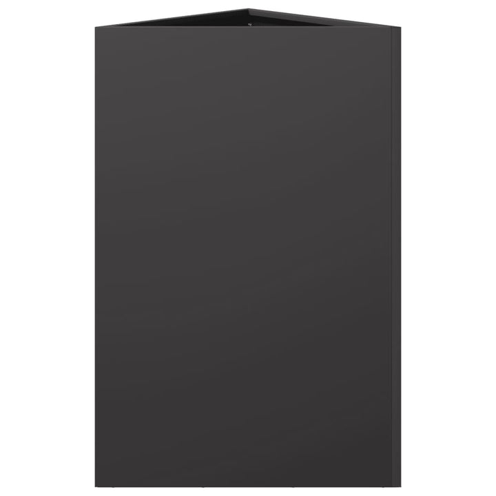 plantekrukker 2 stk. 50x43x75 cm trekantet stål sort