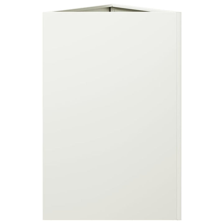 plantekrukke 50x43x75 cm trekantet stål hvid
