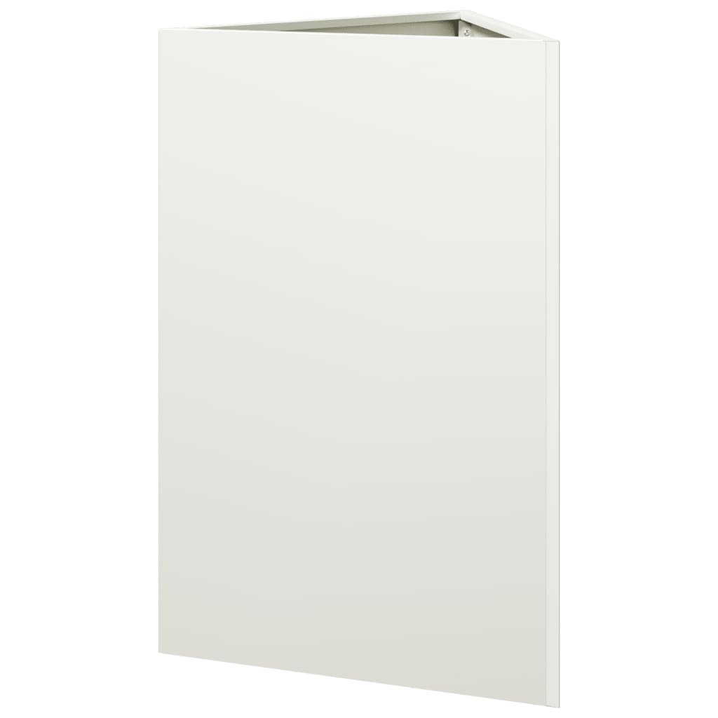 plantekrukke 50x43x75 cm trekantet stål hvid