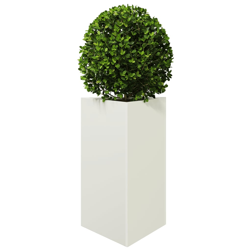 plantekasser 2 stk. 50x43x75 cm trekantet stål hvid