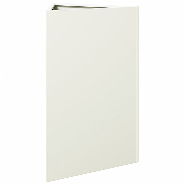 plantekasser 2 stk. 50x43x75 cm trekantet stål hvid
