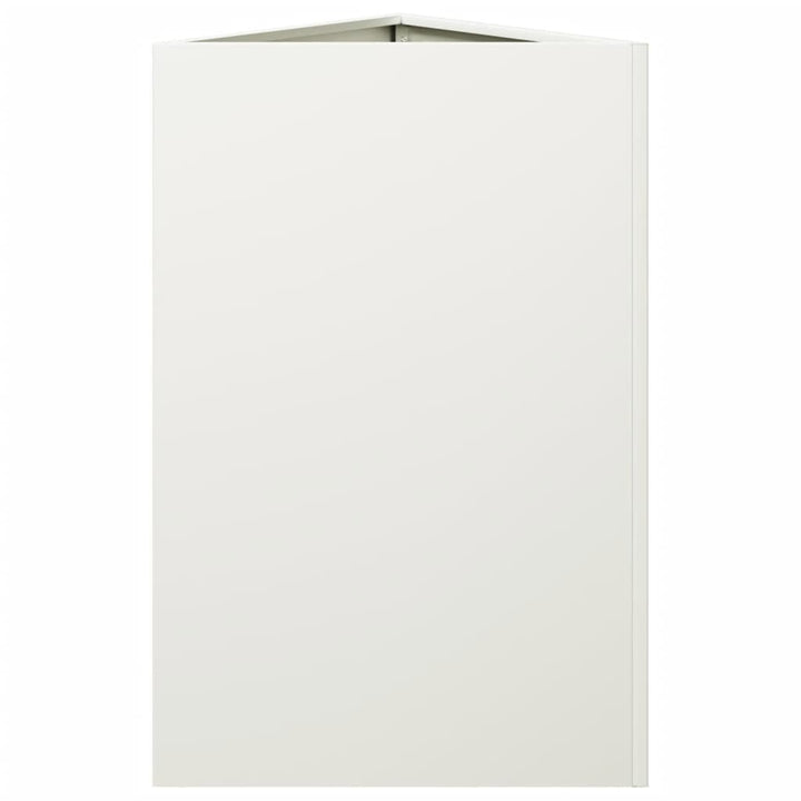 plantekasser 2 stk. 50x43x75 cm trekantet stål hvid