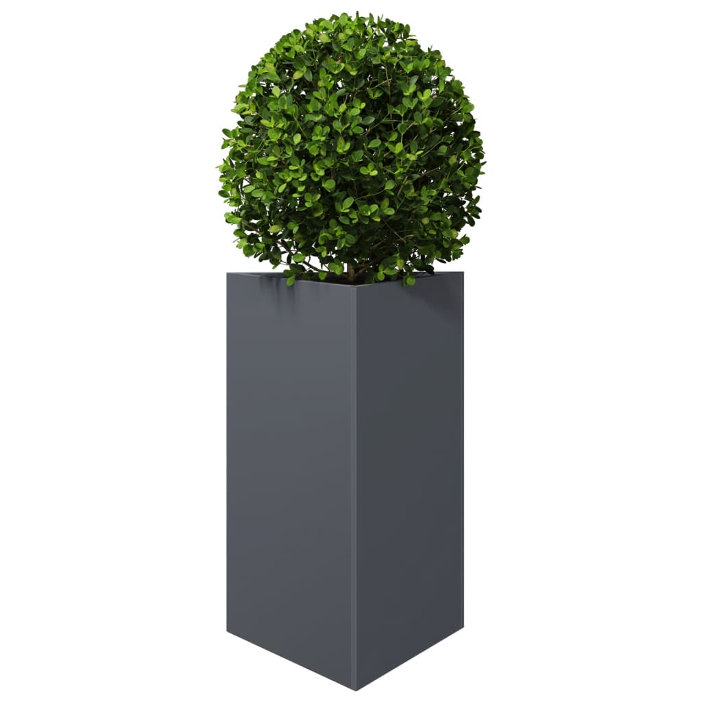 plantekrukke 50x43x75 cm trekantet stål antracitgrå