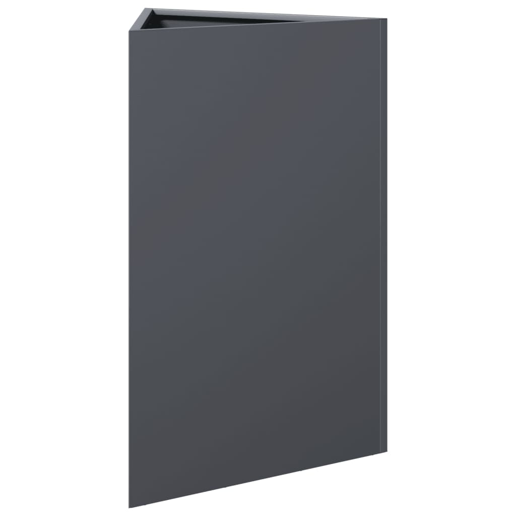 plantekrukke 50x43x75 cm trekantet stål antracitgrå