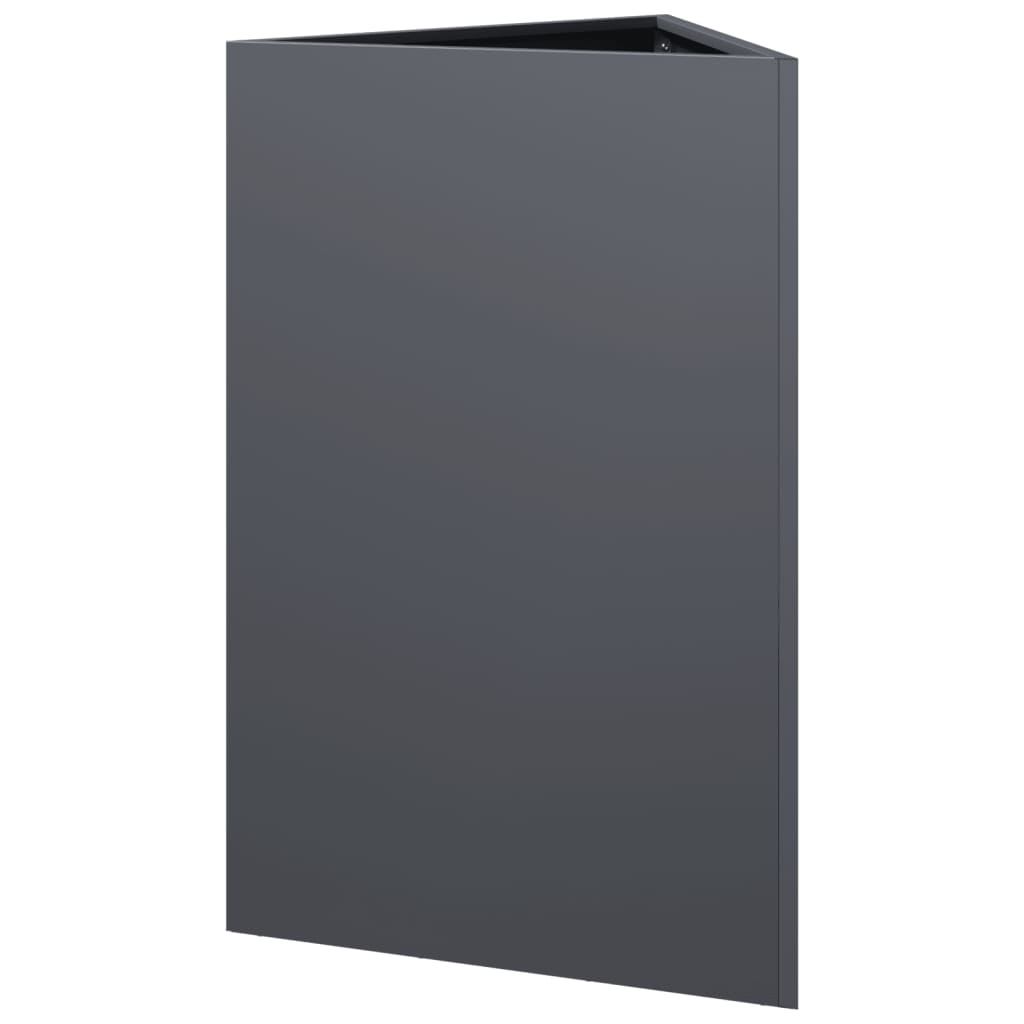 plantekrukke 50x43x75 cm trekantet stål antracitgrå