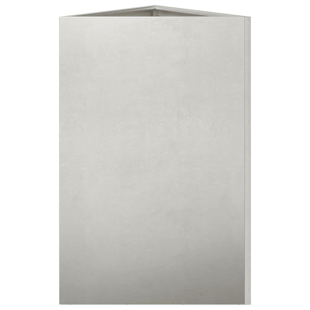 plantekasser 2 stk. 50x43x75 cm trekantet rustfrit stål sort