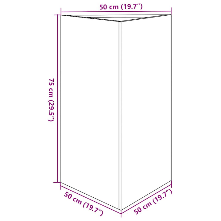 plantekasse 50x43x75 cm trekantet galvaniseret stål