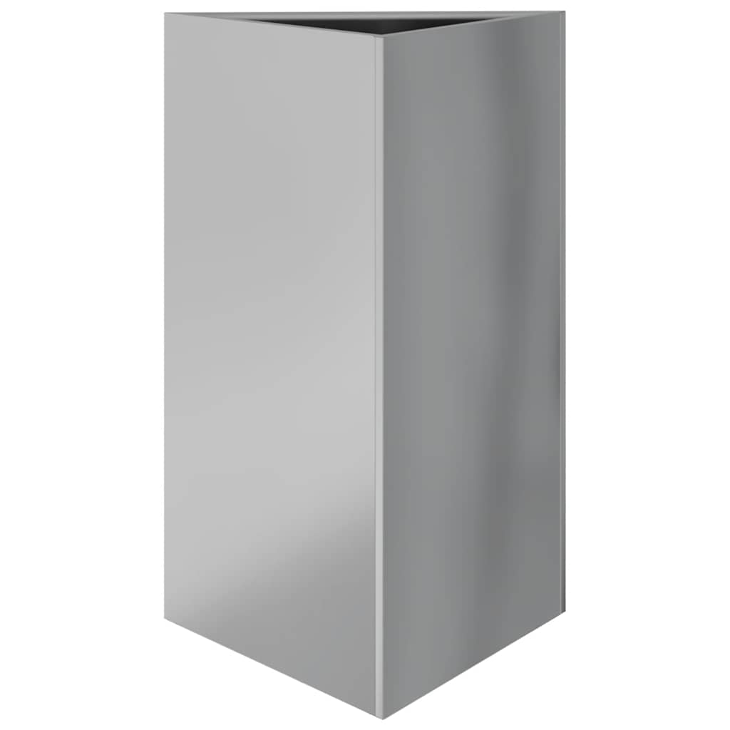 plantekasser 2stk. 50x43x75 cm trekantet galvaniseret stål sort