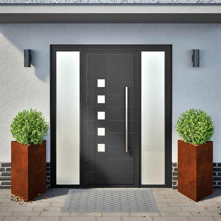 Havekrukker 2 stk Trekantet 50x43x75 cm Forvitringsstål