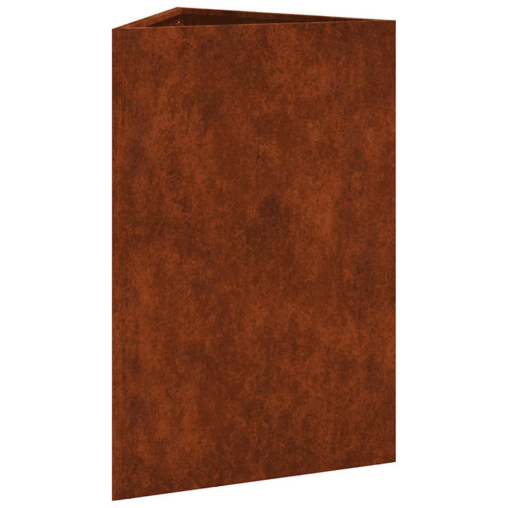 Havekrukker 2 stk Trekantet 50x43x75 cm Forvitringsstål