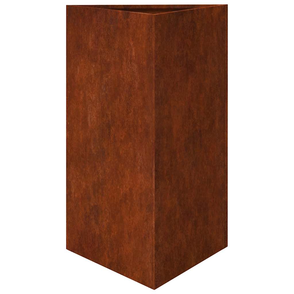 Havekrukker 2 stk Trekantet 50x43x75 cm Forvitringsstål