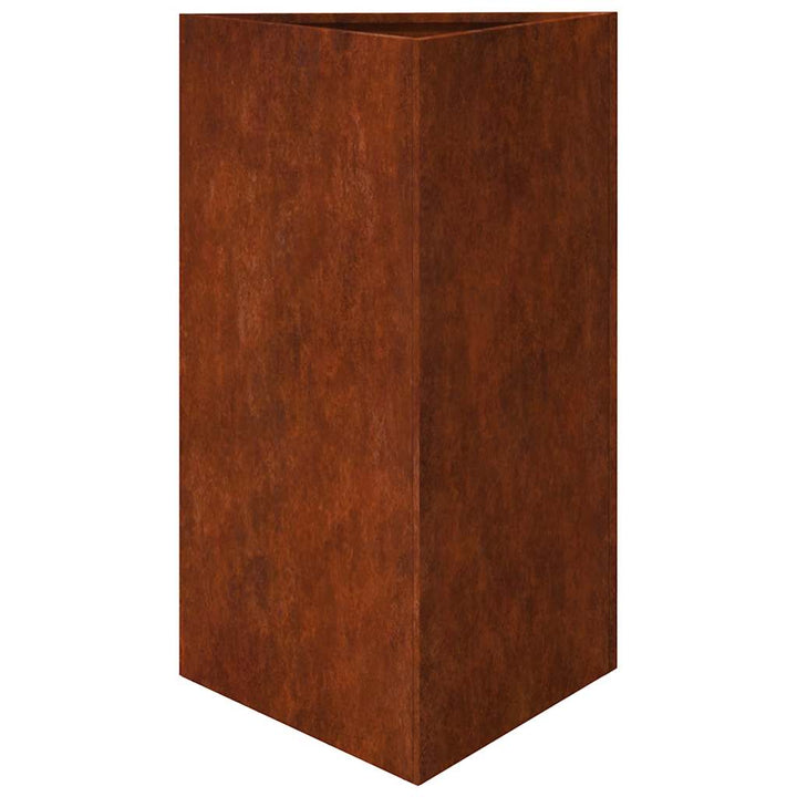Havekrukker 2 stk Trekantet 50x43x75 cm Forvitringsstål