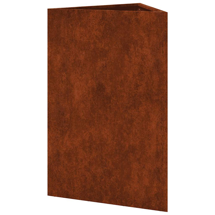 Havekrukker 2 stk Trekantet 50x43x75 cm Forvitringsstål