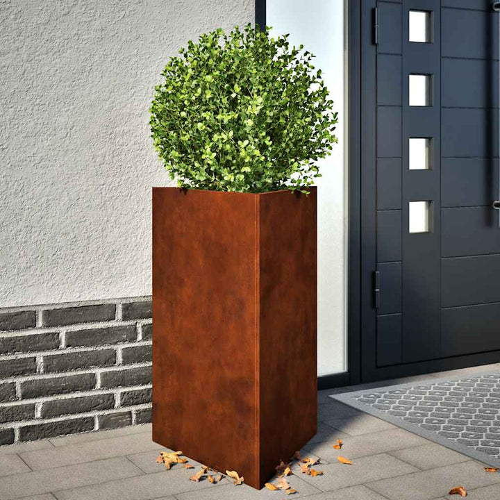 Havekrukker 2 stk Trekantet 50x43x75 cm Forvitringsstål