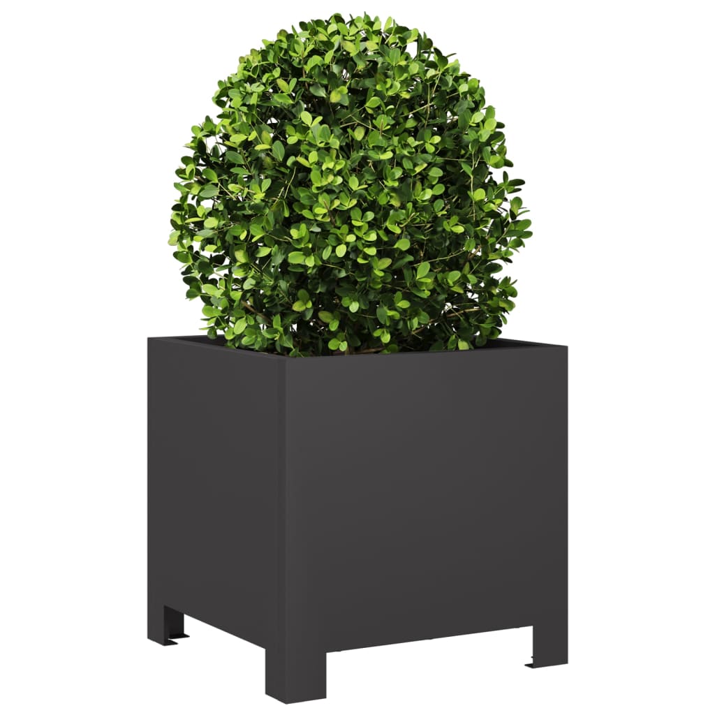 plantekasse 30x30x30 cm stål sort