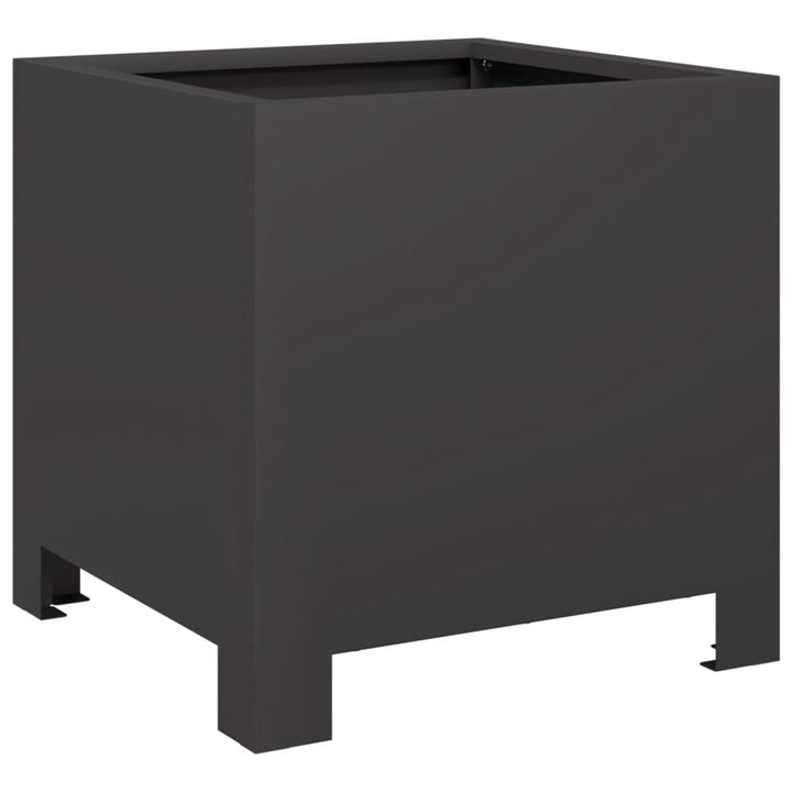 plantekasser 2 stk. 30x30x30 cm stål sort
