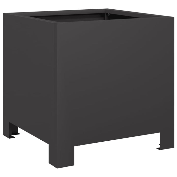 plantekasser 2 stk. 30x30x30 cm stål sort