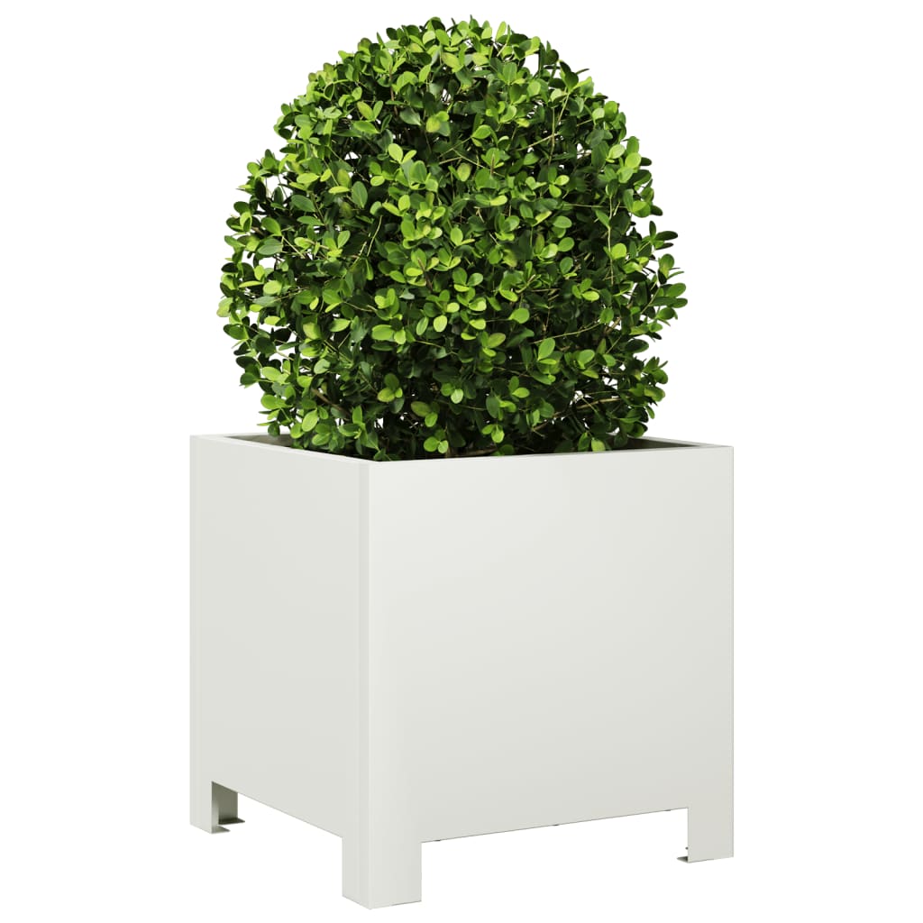 plantekasse 30x30x30 cm stål hvid