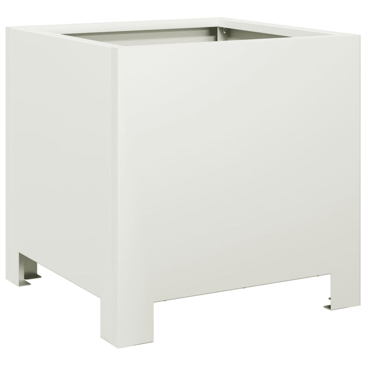plantekasser 2 stk. 30x30x30 cm stål hvid