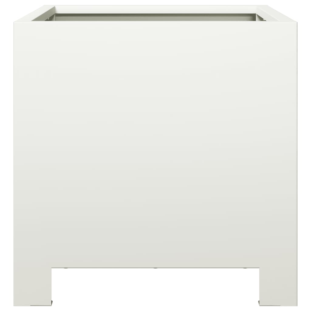 plantekasser 2 stk. 30x30x30 cm stål hvid