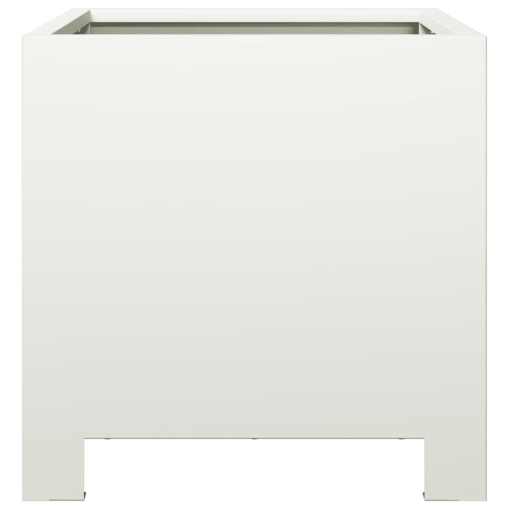 plantekasser 2 stk. 30x30x30 cm stål hvid