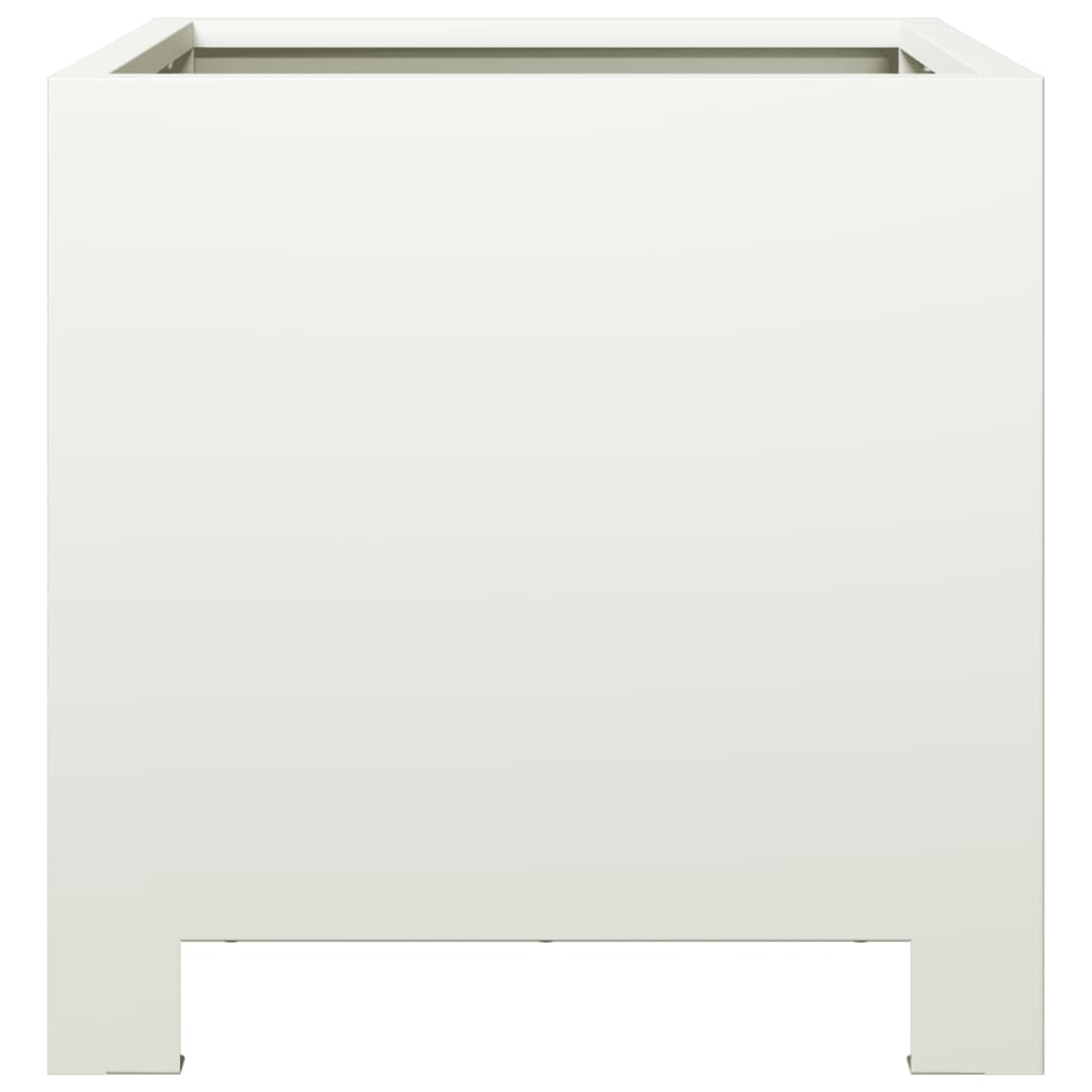 plantekasser 2 stk. 30x30x30 cm stål hvid