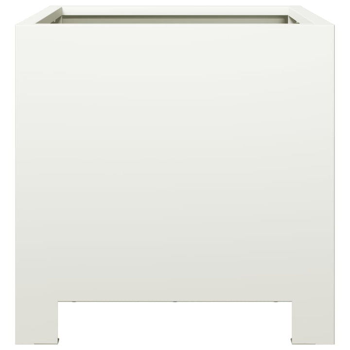 plantekasser 2 stk. 30x30x30 cm stål hvid