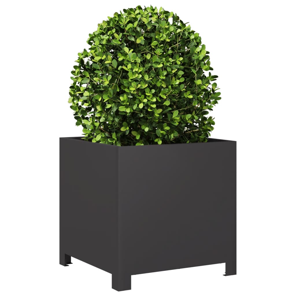 plantekrukke 40x40x40 cm stål sort