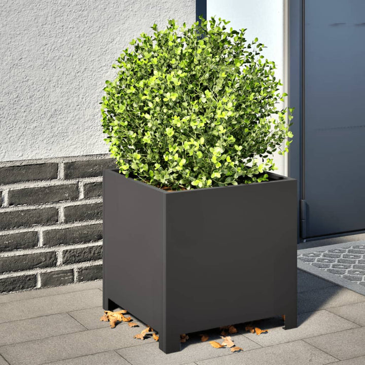 plantekrukke 40x40x40 cm stål sort