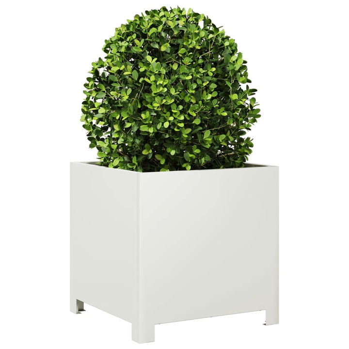 plantekrukker 2 stk. 40x40x40 cm stål hvid