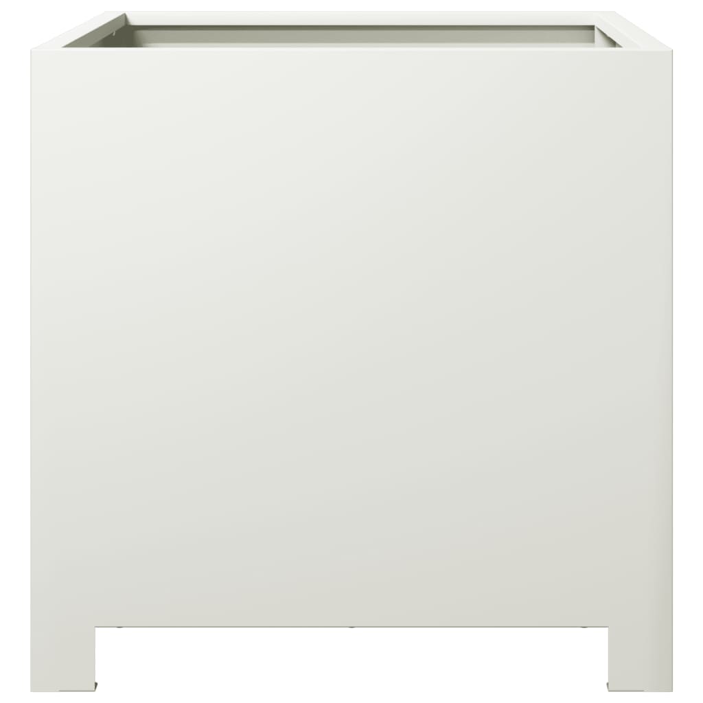 plantekrukker 2 stk. 40x40x40 cm stål hvid