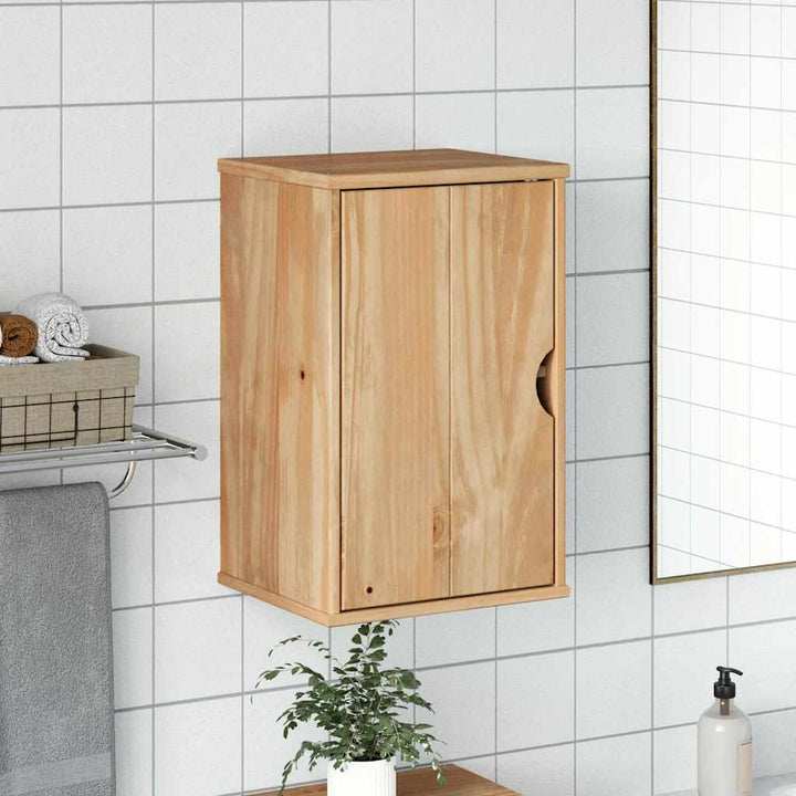 vægskab til badeværelse OTTA 35x30x55 cm massivt fyrretræ