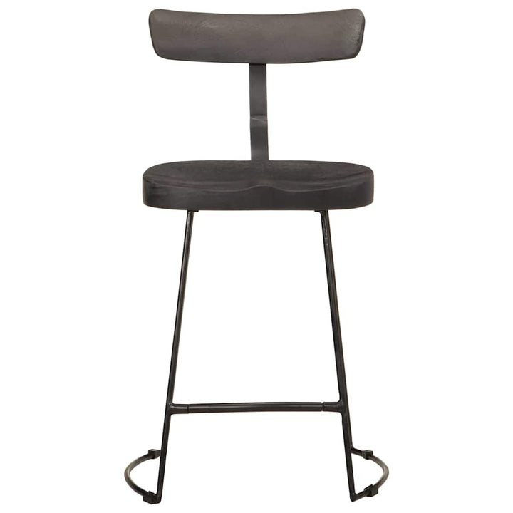 barstole 2 stk. 49x43x79 cm massivt mangotræ sort