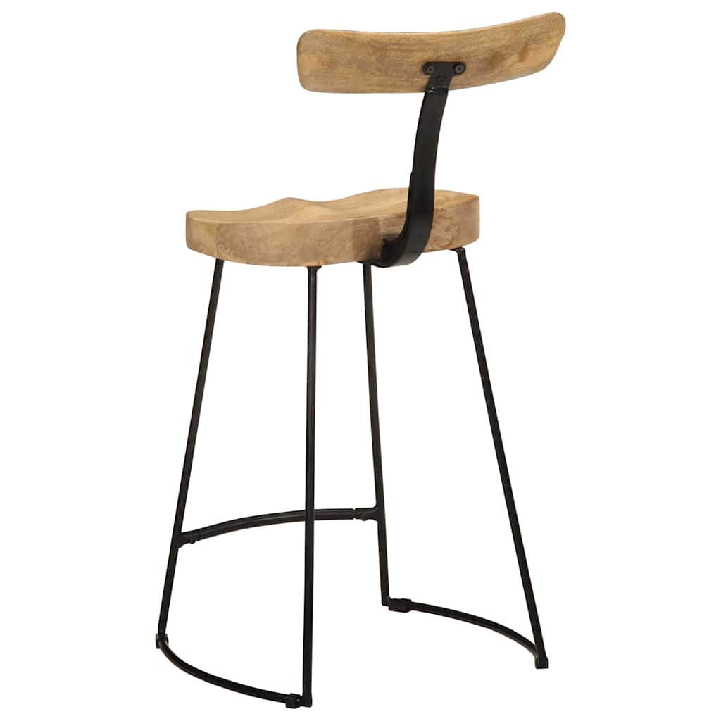 barstole 2 stk. 49x43x88 cm massivt mangotræ