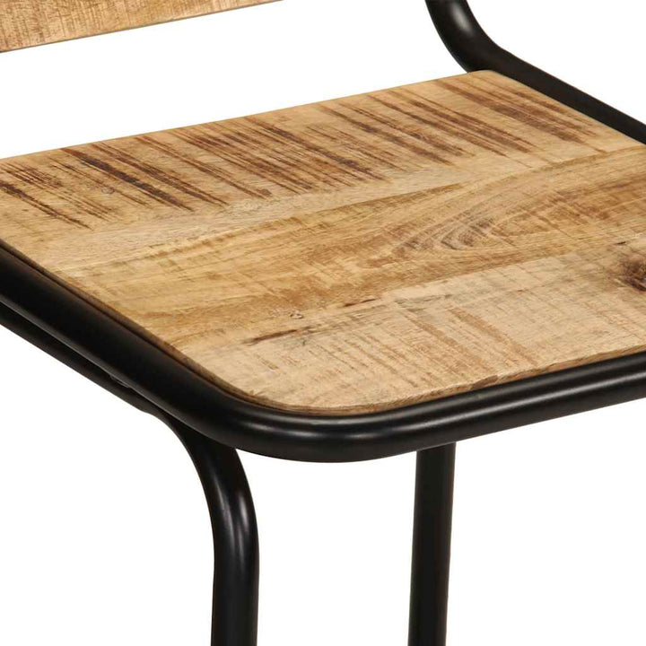 barstole 4 stk. 46x35,5x70 cm massivt ru mangotræ