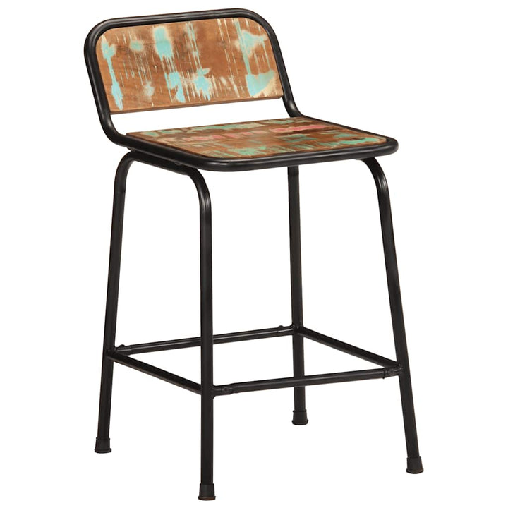 barstole 4 stk. 46x35,5x70 cm massivt genbrugstræ