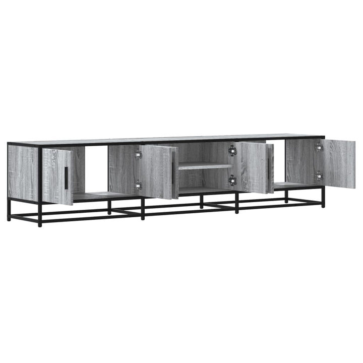 tv-bord 180x35x41 cm konstrueret træ grå sonoma-eg