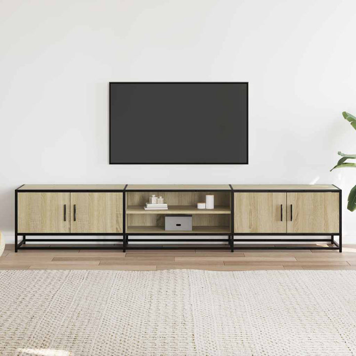 tv-bord 210x35x41 cm konstrueret træ sonoma-eg