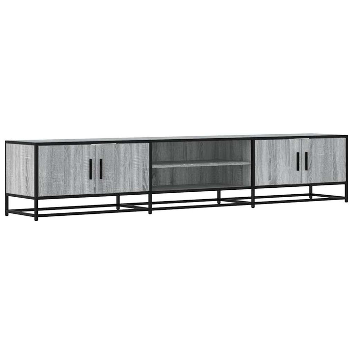 tv-bord 210x35x41 cm konstrueret træ grå sonoma-eg