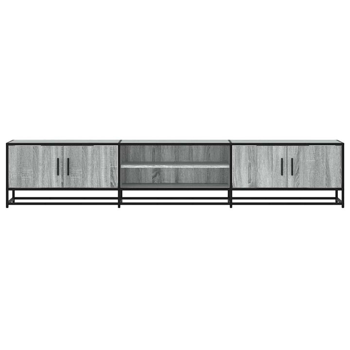 tv-bord 210x35x41 cm konstrueret træ grå sonoma-eg