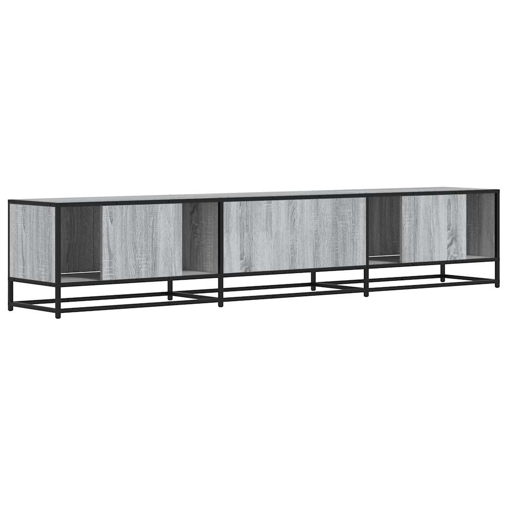 tv-bord 210x35x41 cm konstrueret træ grå sonoma-eg