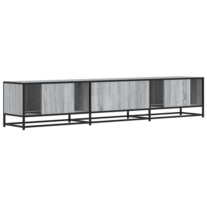 tv-bord 210x35x41 cm konstrueret træ grå sonoma-eg