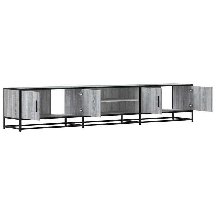 tv-bord 210x35x41 cm konstrueret træ grå sonoma-eg