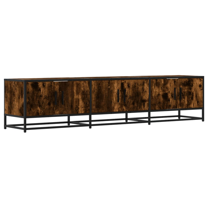 tv-bord 180x35x41 cm konstrueret træ røget egetræsfarve