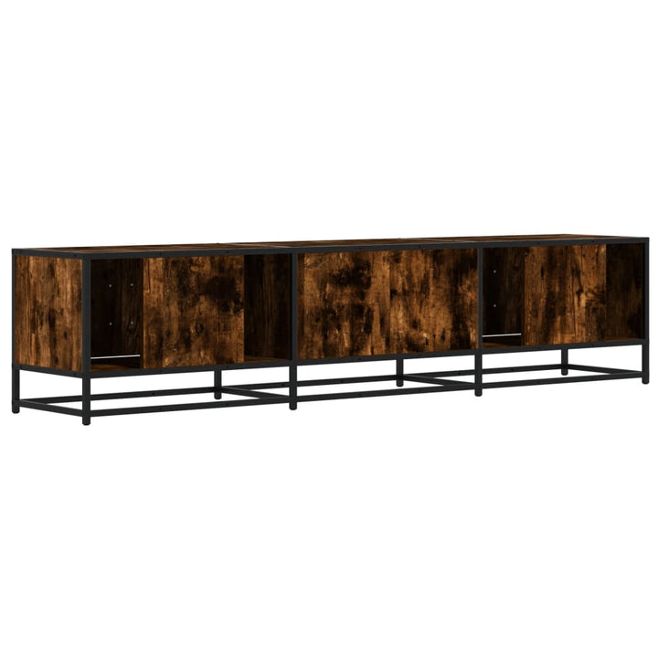 tv-bord 180x35x41 cm konstrueret træ røget egetræsfarve