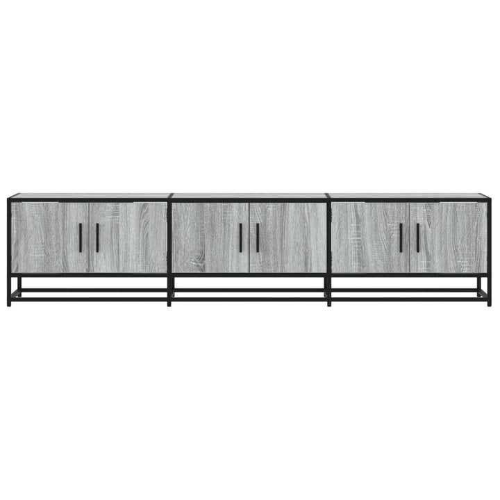 tv-bord 180x35x41 cm konstrueret træ grå sonoma-eg