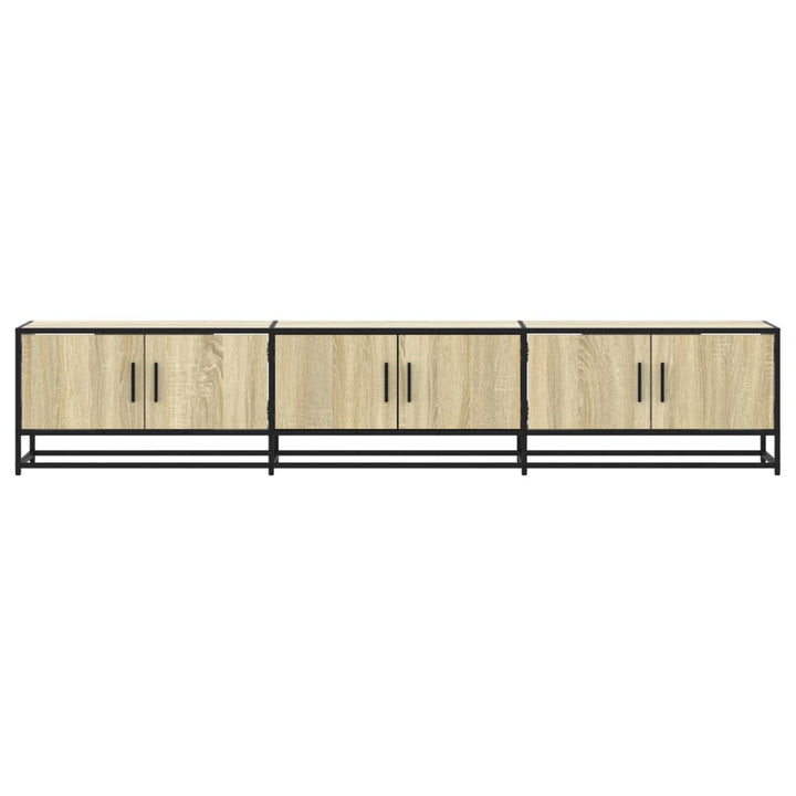tv-bord 210x35x41 cm konstrueret træ sonoma-eg
