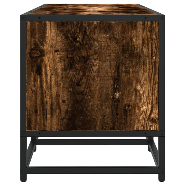 tv-bord 210x35x41 cm konstrueret træ røget egetræsfarve