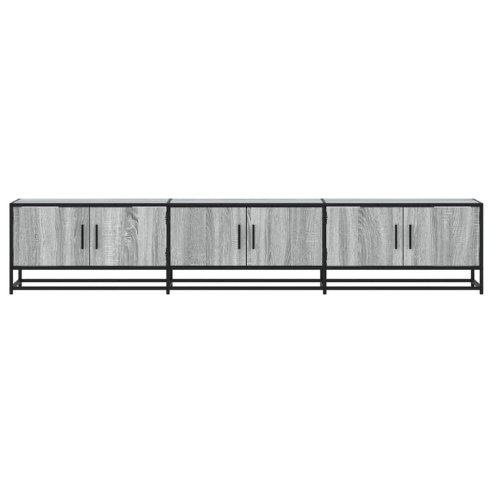 tv-bord 210x35x41 cm konstrueret træ grå sonoma-eg